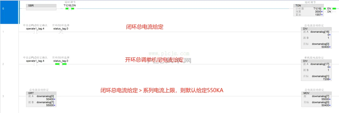 某铝厂二极管整流装置总PLC控制逻辑总结