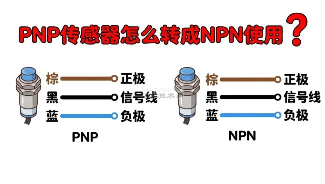 手头只有PNP传感器，不改PLC程序，怎么把它转化成NPN使用？