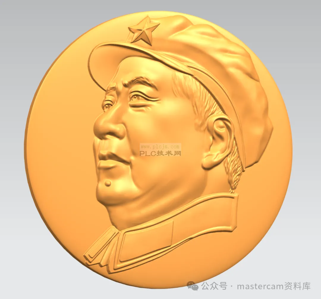 摆件-毛主席头像3D图档stp xt格式
